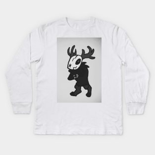 B&W Cutie Wendigo Kids Long Sleeve T-Shirt